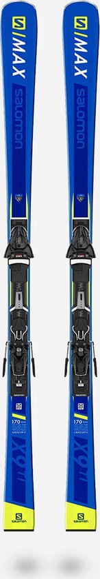 Salomon Ski model S/Max X9 ti - Blauw/Geel/Zwart - Lengte 155cm