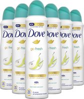 Dove Go Fresh Pear & Aloë Vera Anti-transpirant Deodorant - 6 x 150 ml - Voordeelverpakking