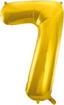 Folie ballon cijfer 7 goud | 86 cm