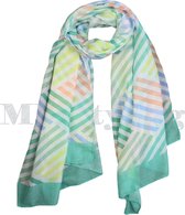 Sjaal Katoen Viscose Voorjaar Shawl Suzy- Mintgroen