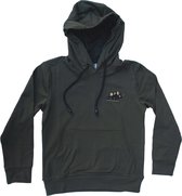 KAET - hoodie - unisex - Donkergroen - maat - 7/8 - 128 - outdoor - sportief - trui met capuchon - zacht gevoerd