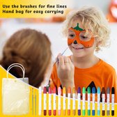 Kinderen Wasbaar Schminkset-Verkleedkleding Verf Kleurpotloden Kit-Kleuren Make-lichaam verven-voor kinderen-16 + 2 kleuren-Carnaval