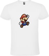 Wit T-shirt met Super Mario  grote print size L