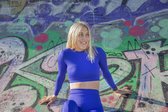 Crop top longsleeve, sport top, lange mouw Urban nights - M