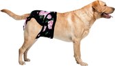 Loopsheidbroekje hond - roosjes - maat S - voor kleine honden - herbruikbaar - hondenbroekje - hondenluier - loopsheid - ongesteldheid - voorkomt ongewenste zwangerschappen bij tee