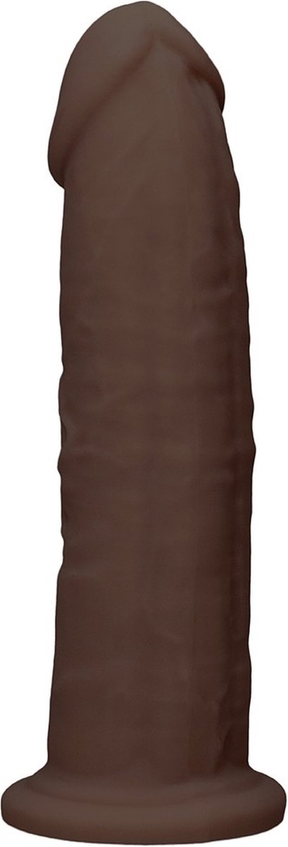 Silicone Dildo Without Balls - Brown - 22,8 cm
