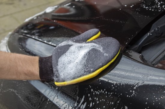 Washandschoen - Washand - Car Cleaning - Microvezel spons - Detailling - Zachte Handspons - BikeMotion