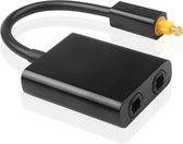 Digitale Toslink Optische Fiber Audio - Plug&Play - Splitter 1 naar 2 kabel - Zwart