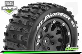 Louise RC - MFT - MT-PIONEER - 1-10 Monster Truck Bandenset - Gemonteerd - Sport - 2.8 Bead-Lock Velgen Zwart - 0-Offset - Zeskant 12mm - L-T3308SB