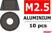 Team Corally - Aluminium sluitring - voor M2.5 Cilinderkopschroeven - BD=7mm - Gun Metaal - 10 st