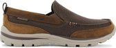 Skechers Relaxed Fit - Superior Milford - Heren Loafer Slip-On Sneakers Sport Casual Schoenen Bruin 64365-BRN - Maat EU 42 US 9