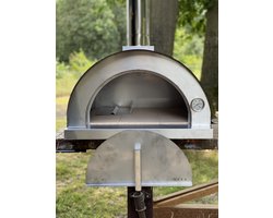 BEEK - Classico 70 - pizzaoven inclusief Hoes Pizzaschep en ovenborstel - houtgestookt - Zwart - tot 2 pizza's tegelijk