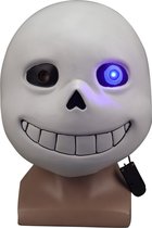 Carnavalsmaskers - Skelet Masker - Skull Mask - Carnaval, Halloween - met Verlicht Oog - Latex - Zwart, Wit
