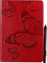 Mobigear Butterfly - Tablethoes geschikt voor Apple iPad Air 3 (2019) Hoes Bookcase + Stylus Houder - Rood