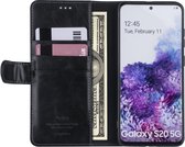 Zwart hoesje Samsung Galaxy S20 - Book Case - PU leather