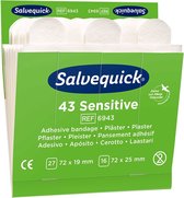 Salvequick sensitive pleisters 6943 - 1 navulling van 43 pleisters