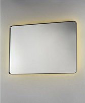 Royal plaza Intent Spiegel 80x100cm ronde hoeken+led verlichting mat zwart