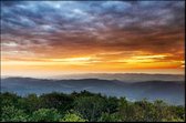 Walljar - Sunset West Virginia - Muurdecoratie - Canvas schilderij