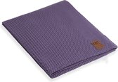 Knit Factory Maxx Gebreid Plaid - Woondeken - plaid - Wollen deken - Kleed - Violet - 160x130 cm