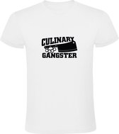 Culinary Gangster | Heren T-shirt | Wit | Culinair | Kookkunst | Koken | Chef-kok | Sous-chef | Restaurant | Keuken | BBQ | Barbecue | Slager | Butcher