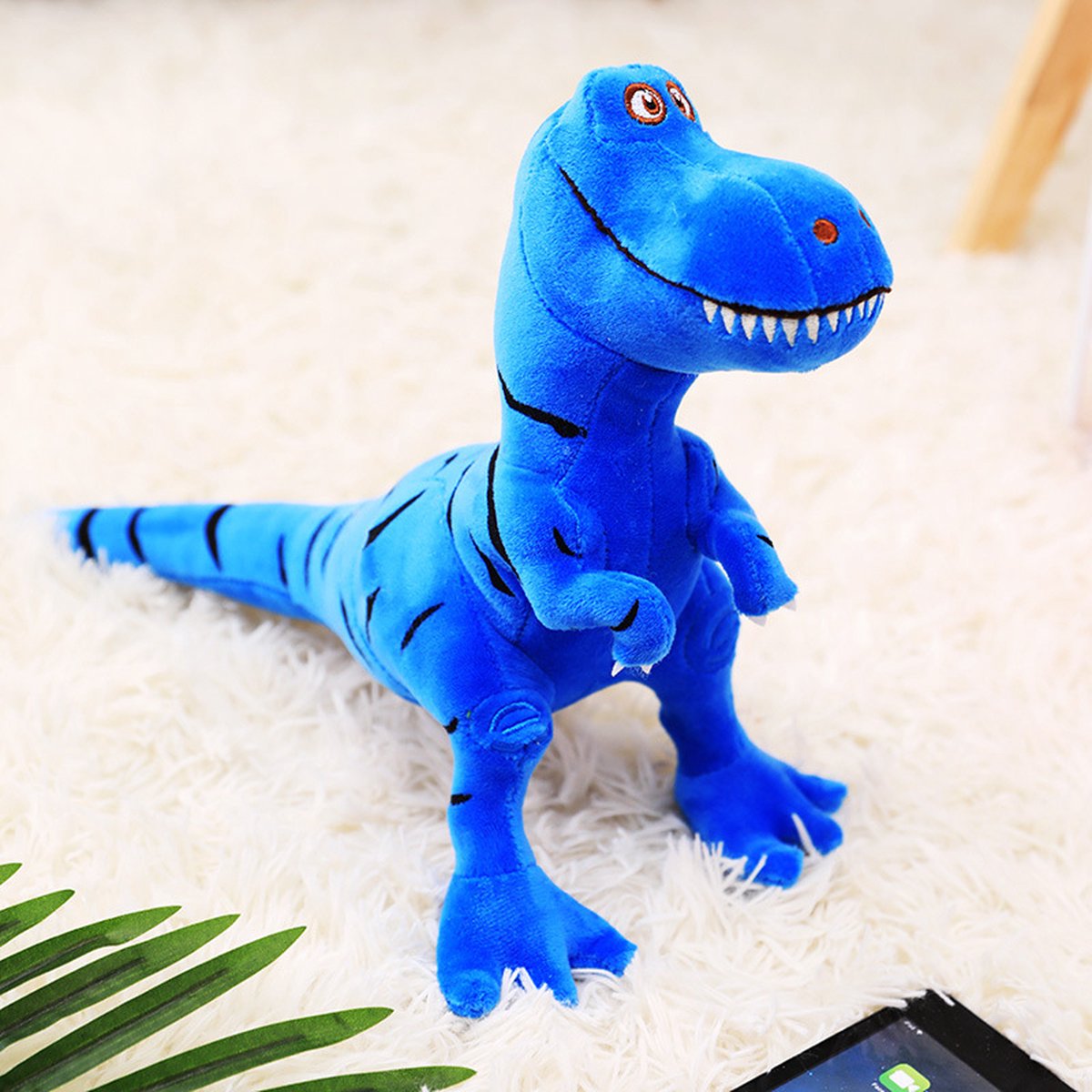 Schattige dinosaurus- Tyrannosaurus pop / knuffel / kussen / zwangere vrouw lang kussen / bijbehorende slapende pop / verjaardagscadeau 100CM Blauw