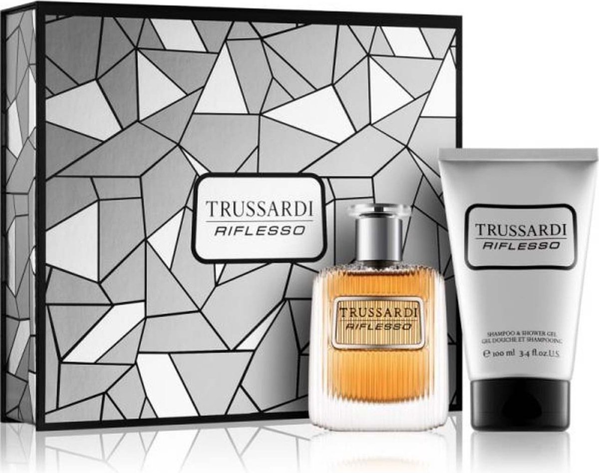 Goedkoopste Trussardi Riflesso Giftset - 50 ml eau de toilette spray 100 ml showergel - cadeauset voor heren