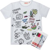 T-shirts met leuke prints om zelf in te kleuren ( jongens)