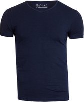 Garage 202 - Bodyfit T-shirt V-hals korte mouw navy 3XL 95% katoen 5% elastan