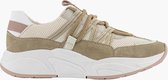 oxmox Beige leren chunky sneaker - Maat 36