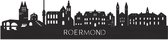 Skyline Roermond Zwart hout  - 100 cm - Woondecoratie design - Wanddecoratie met LED verlichting