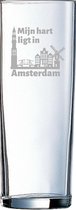 Gegraveerde longdrinkglas 31cl Amsterdam