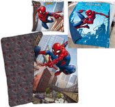 Spider-Man Dekbedovertrek - Eenpersoons - 140x200 cm - Katoen-  incl. Marvel Spider-Man Bed-sprei- deken- quilt