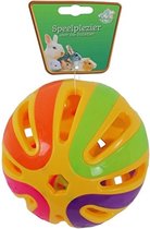 Plastic Knaagdierbal+ 2 Bellen 12.5 cm
