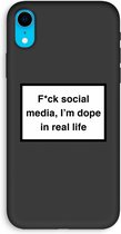 Case Company® - iPhone XR hoesje - I'm dope - 100% Biologisch Afbreekbaar - Duurzaam - Biodegradable Soft Case - Milieuvriendelijke Print op Achterkant - Zwarte Zijkanten - Bescherming Over d