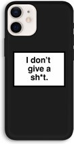 CaseCompany® - iPhone 12 Pro hoesje - Don't give a shit - 100% Biologisch Afbreekbaar - Duurzaam - Biodegradable Soft Case - Milieuvriendelijke Print op Achterkant - Zwarte Zijkanten - Besche