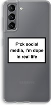 Case Company® - Galaxy S21 hoesje - I'm dope - Soft Case / Cover - Bescherming aan alle Kanten - Zijkanten Transparant - Bescherming Over de Schermrand - Back Cover