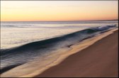 Walljar - Oranje Strand - Muurdecoratie - Poster met lijst