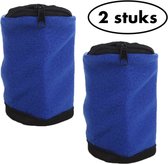 2 X pols portemonnee met rits - zweetbandje met rits - zweetbandje - fitness - Blauw