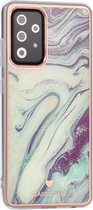 UNIQ Classic Case Samsung Galaxy A52 TPU Backcover hoesje - Marble Aquamarine