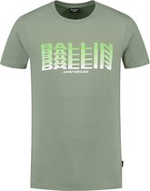Ballin Amsterdam -  Heren Slim Fit   T-shirt  - Groen - Maat M