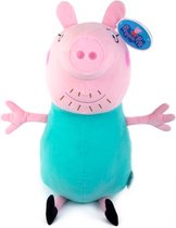 Peppa Pig - Pluche Peppa Pig Daddy Pig 80cm - Papa Pig knuffel