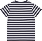 Levv jongens t-shirt Valian aop Grey Midnight Stripe