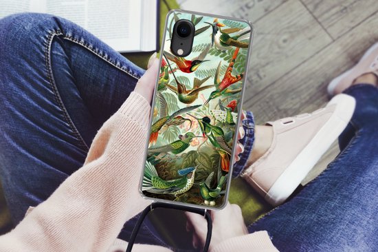 Coque avec cordon iPhone XR - Trochilidae - Old Masters - Art - Siliconen - Crossbody - Backcover with Cord - Phone case with cord - Case with rope