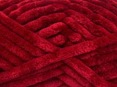 Chenille garen rood burgundy kopen – 100% micro fiber pakket 2 bollen  totaal 400gram chunky yarn – pendikte 12-16 mm | DEWOLWINKEL.NL