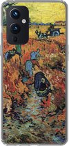 Geschikt voor OnePlus 9 hoesje - De rode wijngaard - Vincent van Gogh - Siliconen Telefoonhoesje