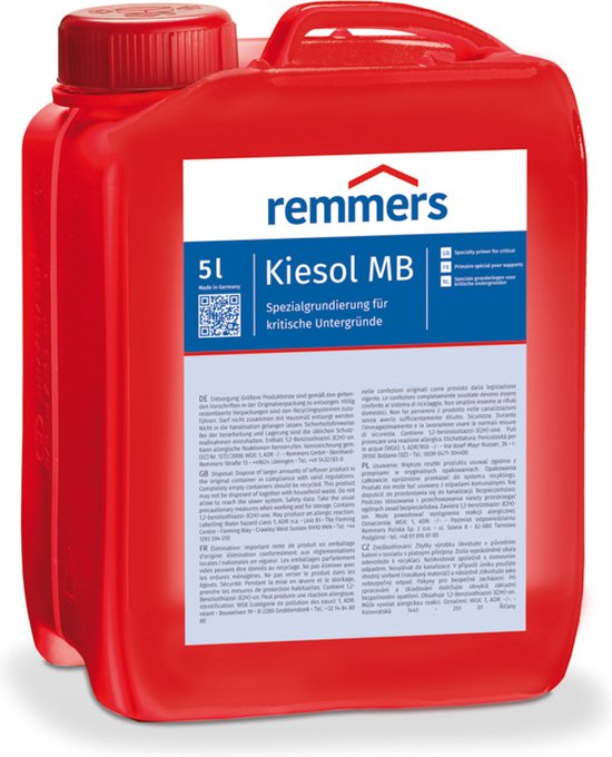 REMMERS Kiesol MB 5L (Grondlaag MB 2K en kritische ondergronden) - Remmers