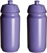 2 x Tacx Shiva Bidon - 500 ml - Violet - Drinkbus - Bidons Kinderen volwassenen - 1 Liter
