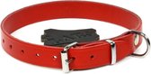 Lars Halsband Crouponleder Rood - 16mm x 40cm