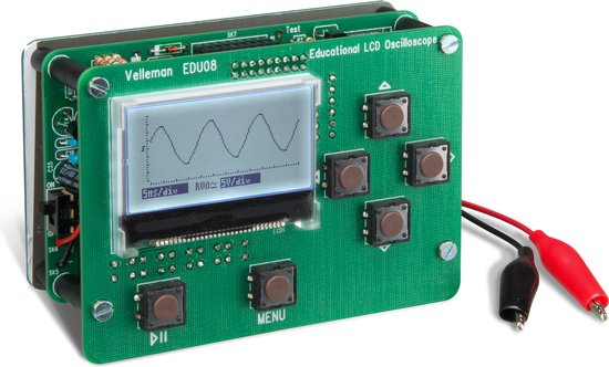 Whadda Educatieve soldeerkit, oscilloscoop, lcd-display, testsnoeren