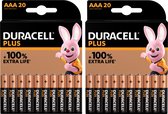Duracell Plus Alkaline 100% AAA 40 pack (LR03)